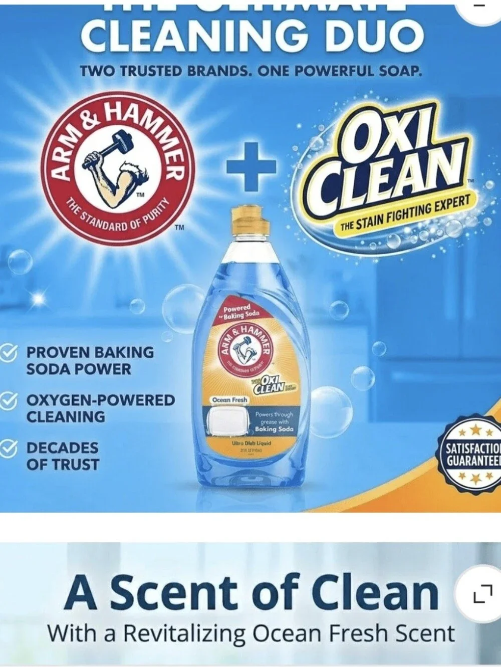 Arm & hammer  Dish Liquid with Oxi Clean. 24 oz.